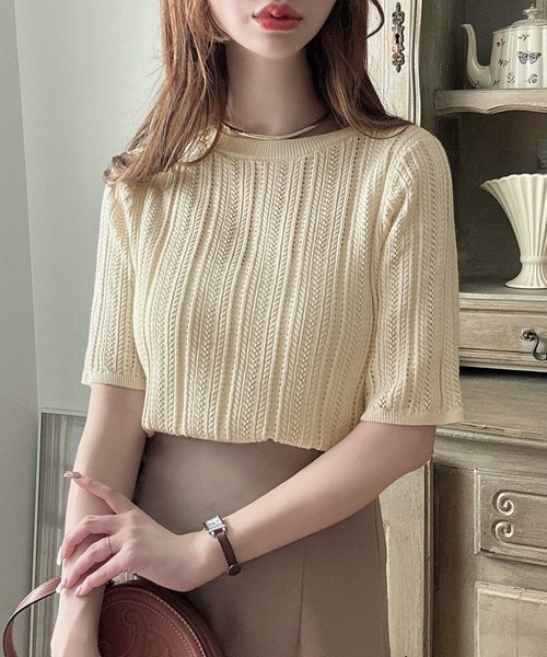 美品　シビラ　半袖ニット Sybilla（シビラ）のニット・セーター｜おすすめから探す