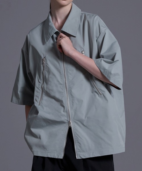 シャツジャケット SUPER100 MELTON SINGLE BUTTON PEAKED L JACKET(XS Black