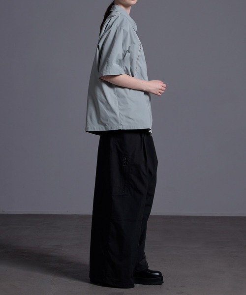 シャツジャケット SUPER100 MELTON SINGLE BUTTON PEAKED L JACKET(XS Black