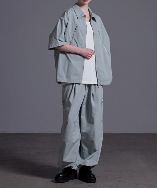 シャツジャケット SUPER100 MELTON SINGLE BUTTON PEAKED L JACKET(XS Black