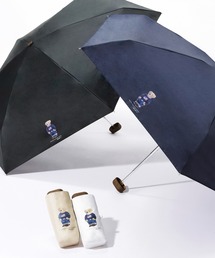 美品　POLO RALPH LAUREN ロゴ入り　折り畳み傘 ベージュ 折りたたみ傘 無地×ポロベア（折りたたみ傘）｜POLO RALPH
