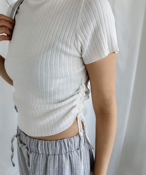 tシャツ リボンメッシュシャツ レディース リボンメッシュシャツ