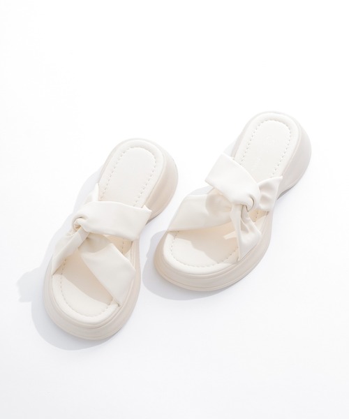 sugar nine サンダル シンプルツイストデザインサンダル レディース  