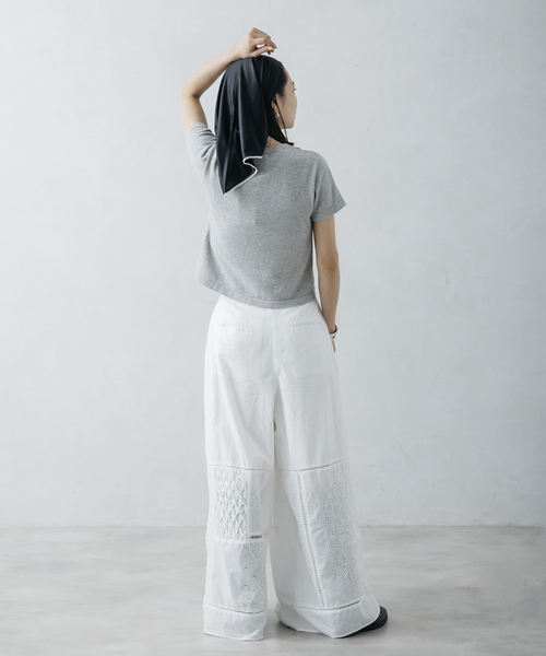 パンツ 「nude vintage×JOURNAL STANDARD」レースパッチワークワイド 