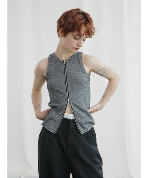 トップス No キャミソール FRONTZIP GLITTER TANKTOP : ZOZOTOWN Yahoo!店 - 通販