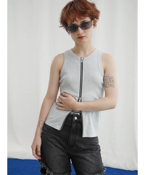キャミソール FRONTZIP GLITTER TANKTOP : ZOZOTOWN Yahoo!店 - 通販