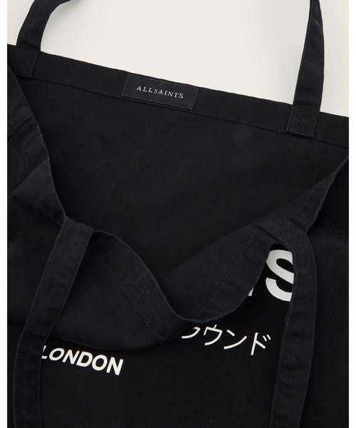 ALLSAINTS トートバッグ UNDERGROUND LOGO PRINTED TOTE BAG