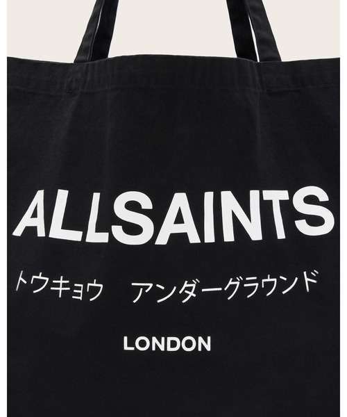 ALLSAINTS トートバッグ UNDERGROUND LOGO PRINTED TOTE BAG