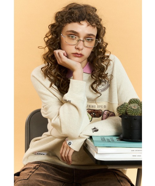 A BATHING APE スウェット レディース xs AAPE BY A BATHING APE トレーナー スウェット SWEAT レディース