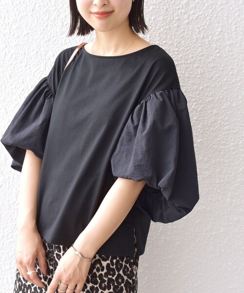 「SHIPS」 半袖カットソー ONE SIZE ブラック レディース SHIPS 「SHIPS」 半袖カットソー ONE SIZE ブラック レディース