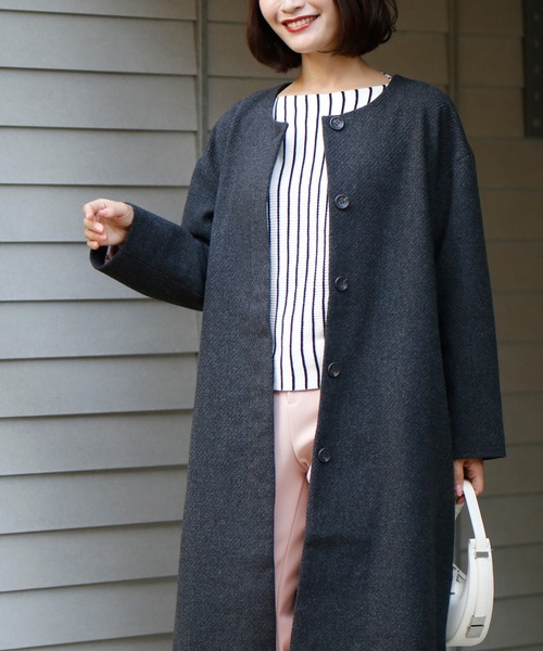 Ehre style（エーレスタイル） ノーカラーコート コート どんなシーン