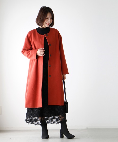 Ehre style（エーレスタイル） ノーカラーコート コート どんなシーン