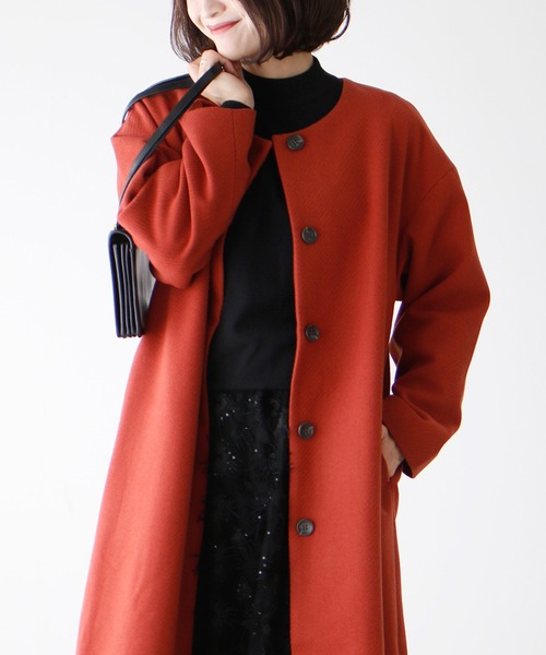 Ehre style（エーレスタイル） ノーカラーコート コート どんなシーン