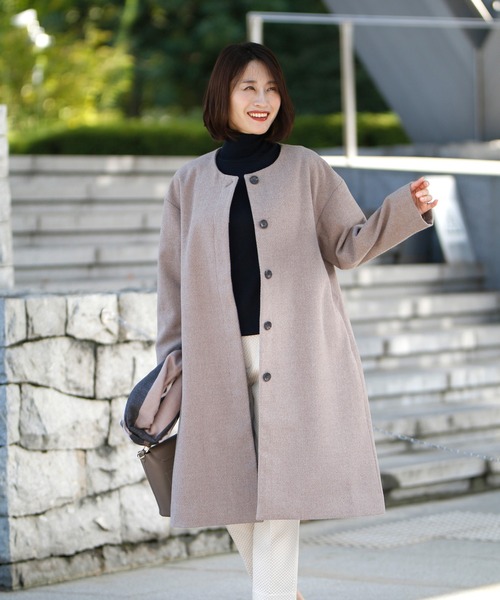 Ehre style（エーレスタイル） ノーカラーコート コート どんなシーン