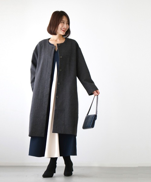 Ehre style（エーレスタイル） ノーカラーコート コート どんなシーン