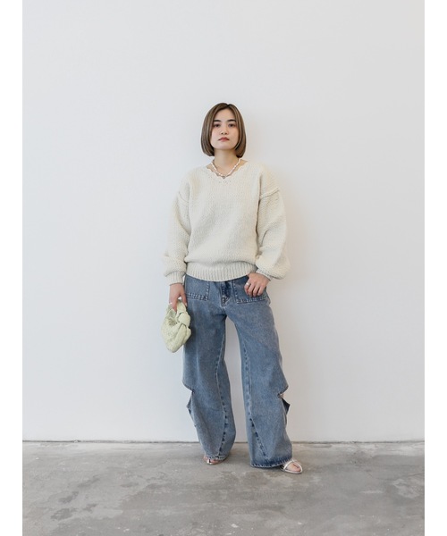 ニット/セーター Katrin TOKYO 2way frill knit Katrin TOKYO ニット セーター handmade scalloped frill knit
