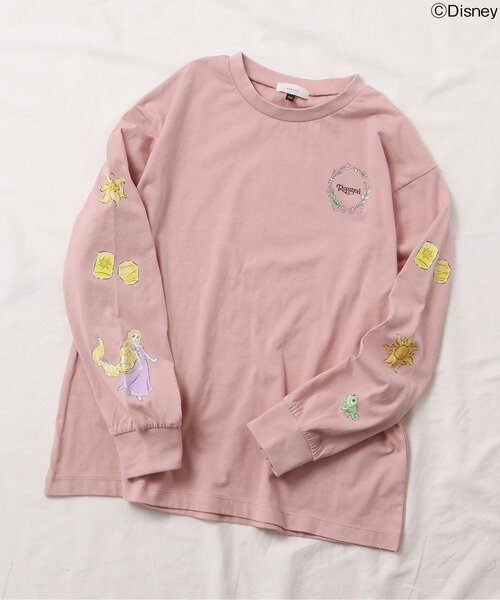 【希少‼️海外ディズニー】プリンセス 00s ヴィンテージTシャツ ピンク 子供服 Disney（ディズニー） tシャツ ディズニーキャラクター/プリンセス 袖