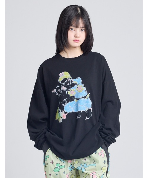 tシャツ 「8」「it」「little sunny bite x natalie krim」long tee レディース メンズ Little sunny bite tシャツ 「8」「little x natalie krim」 a