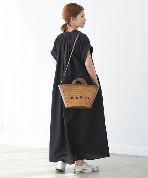 Spick & Span ブラックシャツワンピース 半袖 Spick＆Span 「Spick & Span」 半袖ワンピース - ブラック