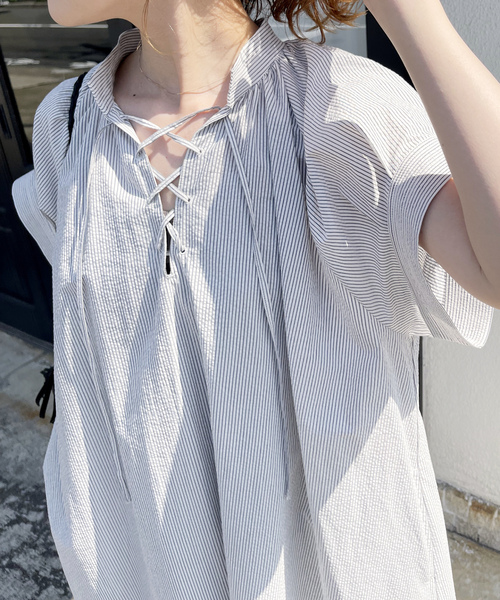 Spick＆Span 「Spick & Span」 半袖ワンピース - ブラック