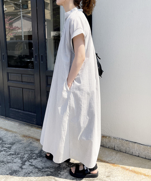 Spick & Span ブラックシャツワンピース 半袖 Spick＆Span 「Spick & Span」 半袖ワンピース - ブラック