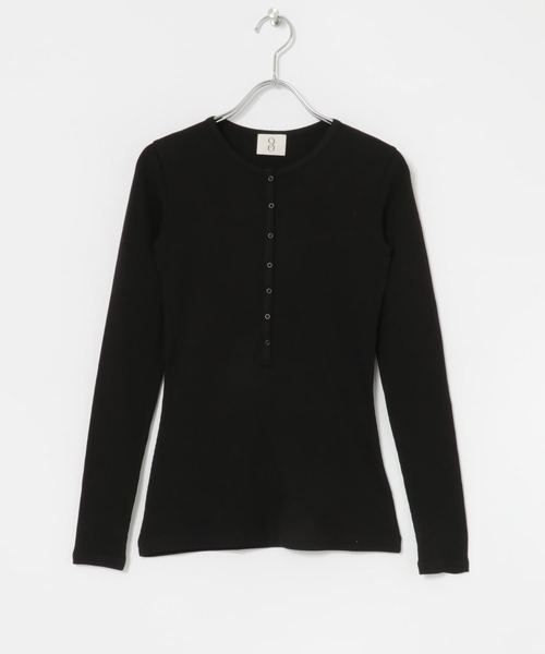 tシャツ NINETY PERCENT　MORGAN RIB TOP レディース