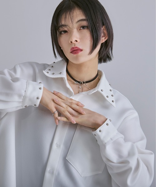 Ellno Loset シャツ スタッズツキシャツ メンズ レディース