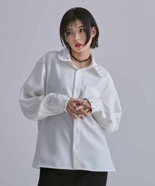 Ellno Loset シャツ スタッズツキシャツ メンズ レディース