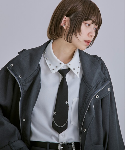 YUNO出品 Ellno Loset シャツ スタッズツキシャツ メンズ レディース