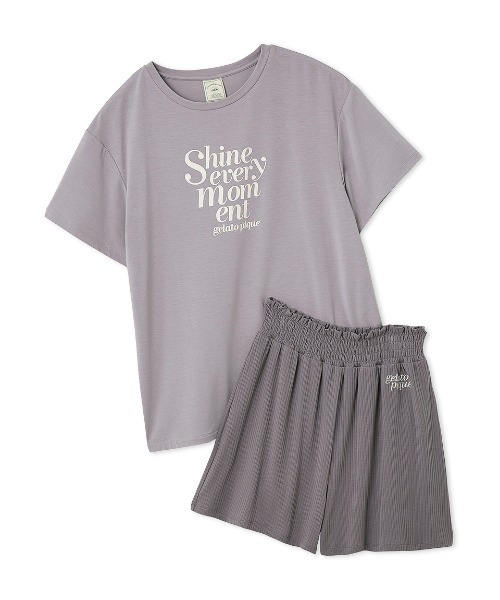 gelato pique パジャマ ルームウェア 「接触冷感」ロゴTシャツ