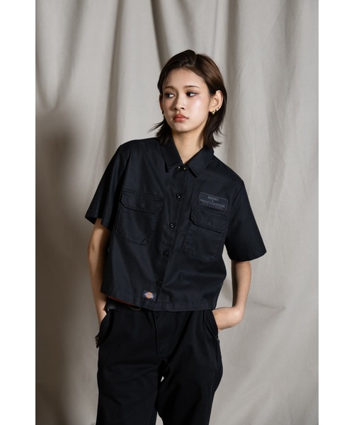 ブラウス シャツ Dickies(R)x H-D(R) イーグルクロップドワークシャツ レディース Harley Davidson ブラウス シャツ Dickies(R)x H-D(R) イーグル