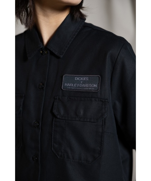 Harley Davidson ブラウス シャツ Dickies(R)x H-D(R) イーグル