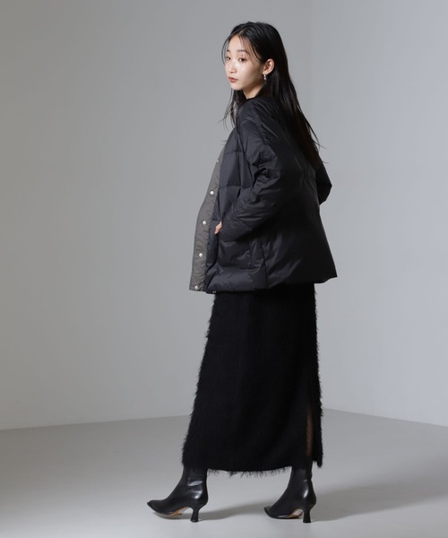 NANO universe（ナノ・ユニバース） ダウンジャケット M アイボリー