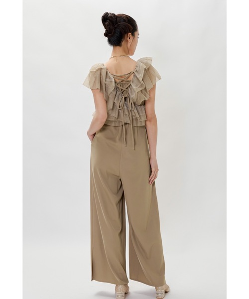 パンツドレス オールインワン2way＆ボレロセット niana パンツドレス フリルオールインワンパンツ 2点セット
