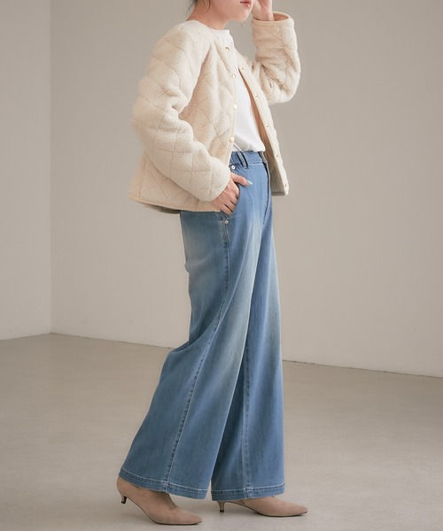 [Moname] обработка Denim брюки MEDIUM оттенок голубого прочее женский 