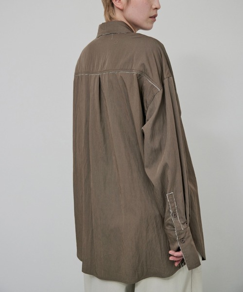 ブラウス シャツ Cut Off Over Shirt レディース メンズ