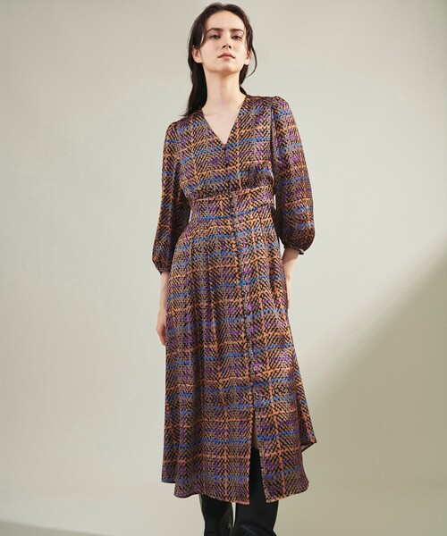Grace continental 長袖ワンピース　サイズ36 GRACE CONTINENTAL（グレースコンチネンタル） フリル長袖ワンピース