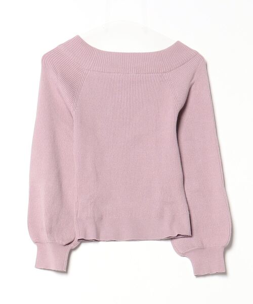 「MIIA」 長袖ニット FREE パープル レディース_画像2