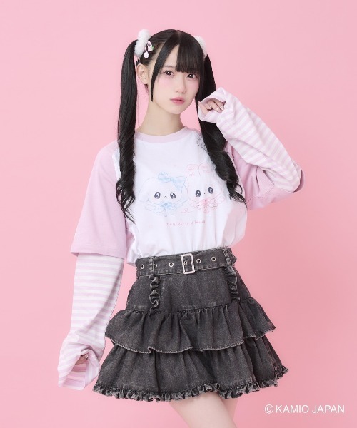 tシャツ 平成女児まじベリコラボロンTEE レディース メンズ Hauls tシャツ 平成女児まじベリコラボロンTEE レディース