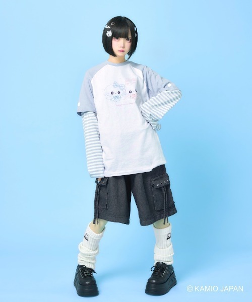 tシャツ 平成女児まじベリコラボロンTEE レディース メンズ Hauls tシャツ 平成女児まじベリコラボロンTEE レディース
