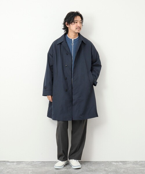 TAION（タイオン） ステンカラーコート M オリーブ メンズ : ZOZOTOWN