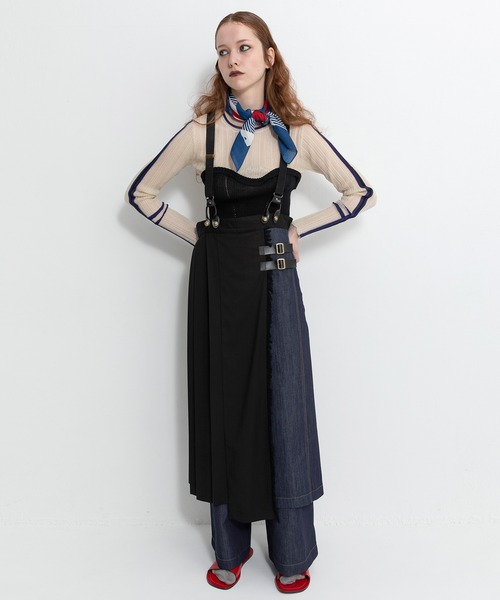 AULA AILA（アウラ アイラ） サロペット オーバーオール チェック