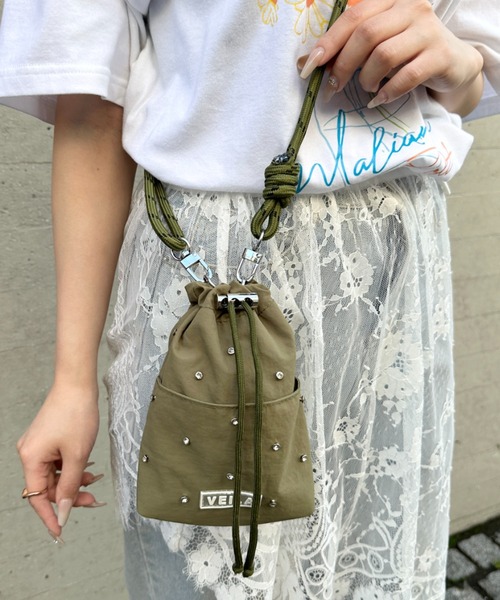 CLEA サコッシュ ショルダーバッグ バッグ ミニ ビジューデザインミニ