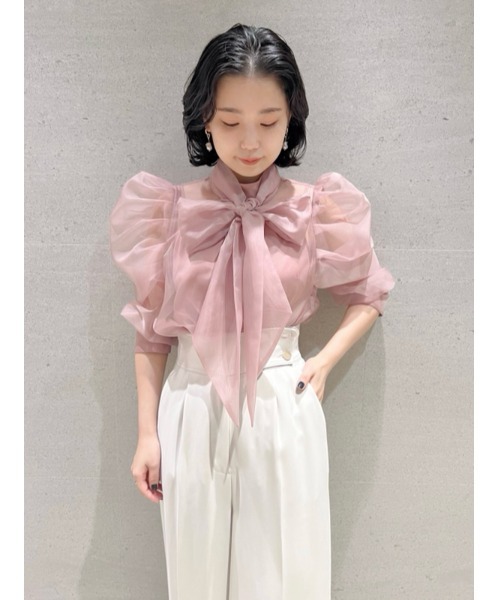 「LILY BROWN」 長袖ブラウス 0 グレー レディース LILY BROWN 「LILY BROWN」 長袖ブラウス ONE SIZE グレー