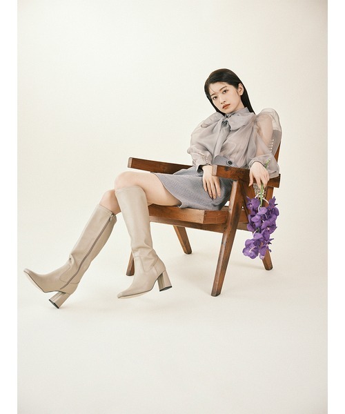 「LILY BROWN」 長袖ブラウス ONE SIZE グレー レディース LILY BROWN 「LILY BROWN」 長袖ブラウス 0 グレー レディース