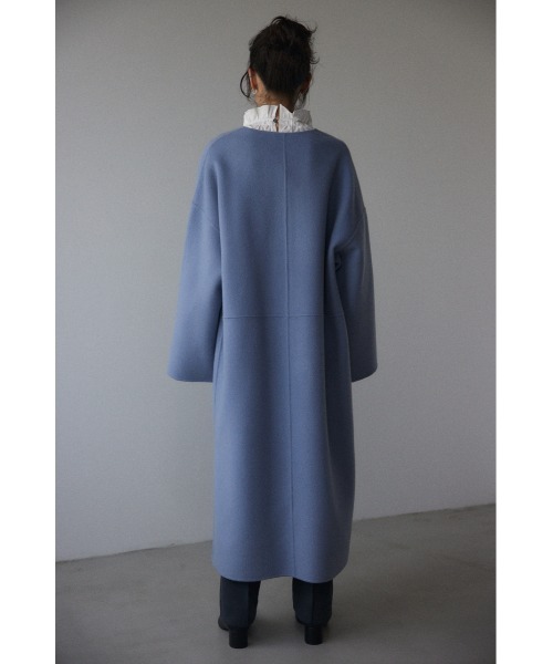 「BLACK BY MOUSSY」 ノーカラーコート 1 ライトベージュ レディース_画像4