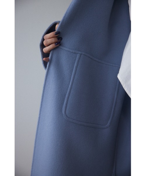 「BLACK BY MOUSSY」 ノーカラーコート 1 ライトベージュ レディース_画像8