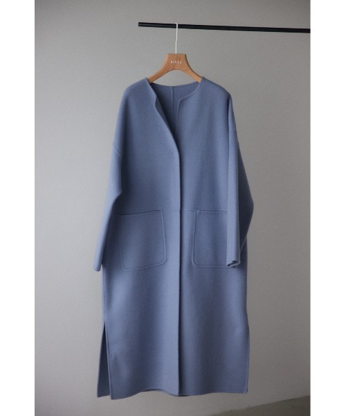 「BLACK BY MOUSSY」 ノーカラーコート 1 ライトベージュ レディース_画像9