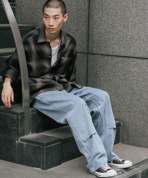 FREE MAX ジーンズ FREE MAX×Hyoma Double Knee Denim Pants