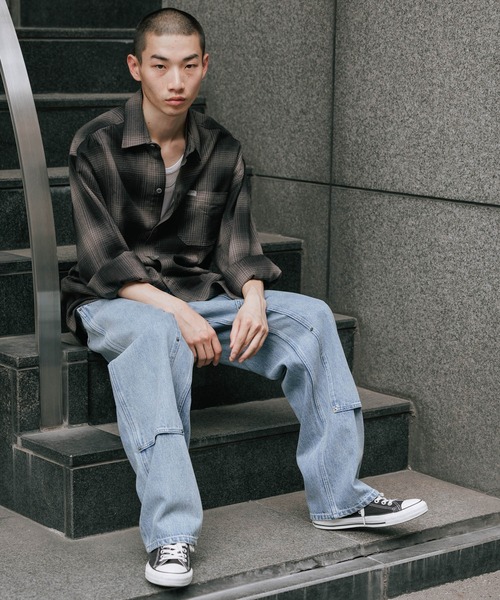 FREE MAX ジーンズ FREE MAX×Hyoma Double Knee Denim Pants